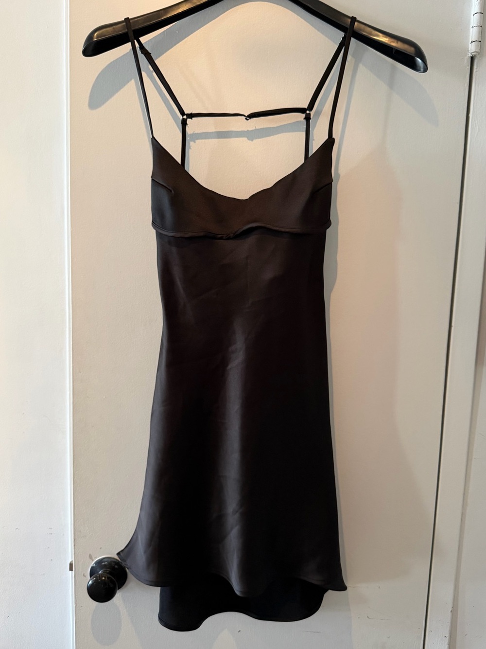 Zara black satin dress